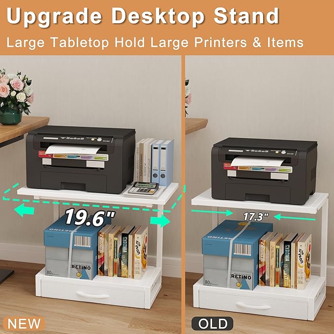 YAOHUOO 2-Tier Desktop Printer Stand - Image 2