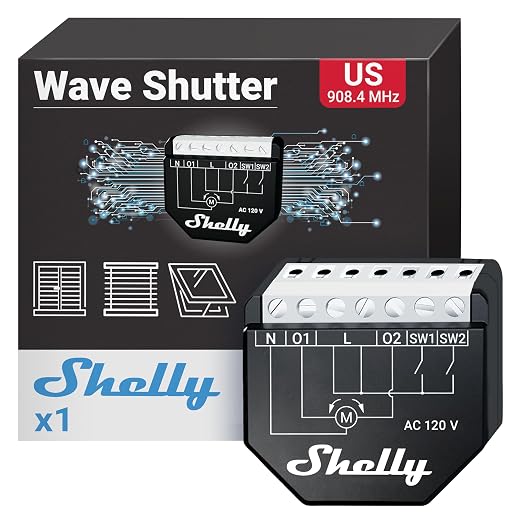 Shelly Wave Shutter US UL | Z-Wave Shutter Controller by Shelly