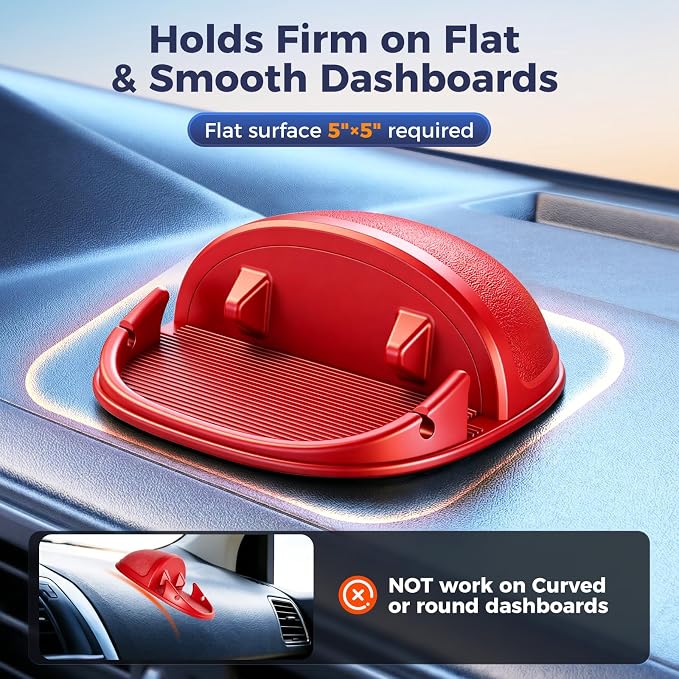 Loncaster Car Phone Holder, Car Phone Mount Silicone Car Pad Mat - Image 5