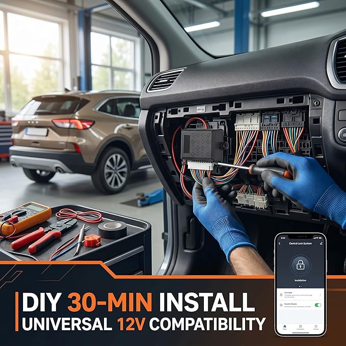 Shkalacar 12V Universal Car Auto Remote Central Kit, Door Locking Vehicle - Image 6