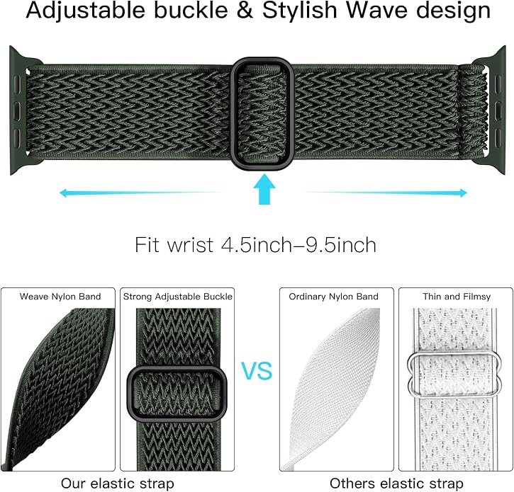 Lerobo Stretchy Nylon Solo Loop Band, Compatible - Image 4