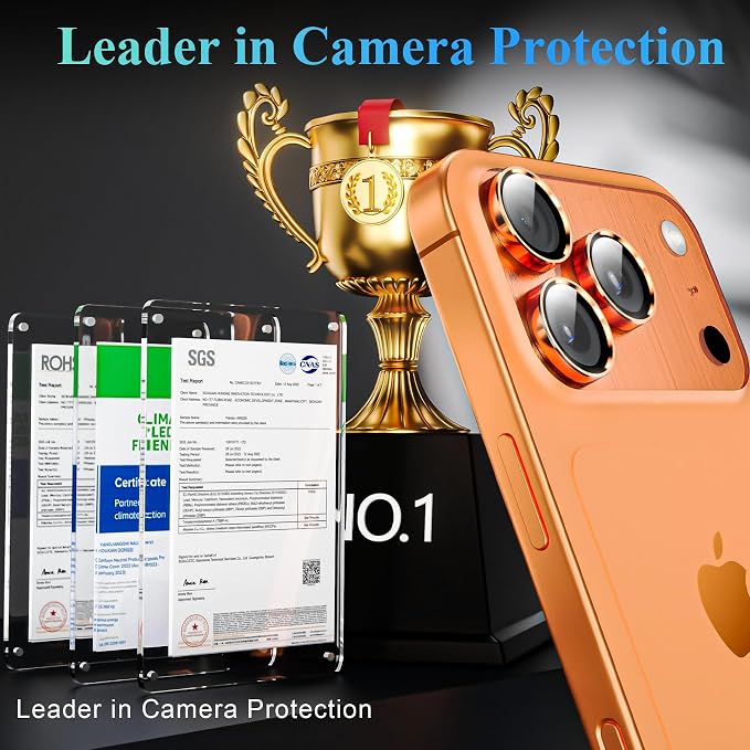 YWXTW Camera Lens Protector for iPhone 17 Pro/iPhone 17 Pro Max, Tempered Glass - Image 2