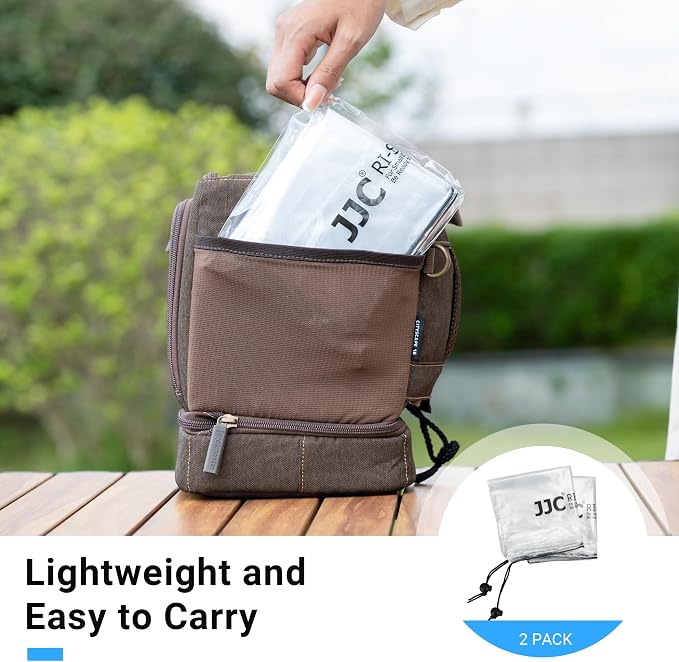 2 Pack Camera Rain Cover with Flash Clear Dust Proof Sleeve Protection - Image 8