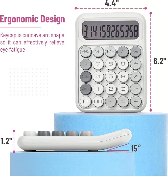 Mr. Pen- Mechanical Switch Calculator, 12 Digit Large LCD Display, Mechanical - Image 2