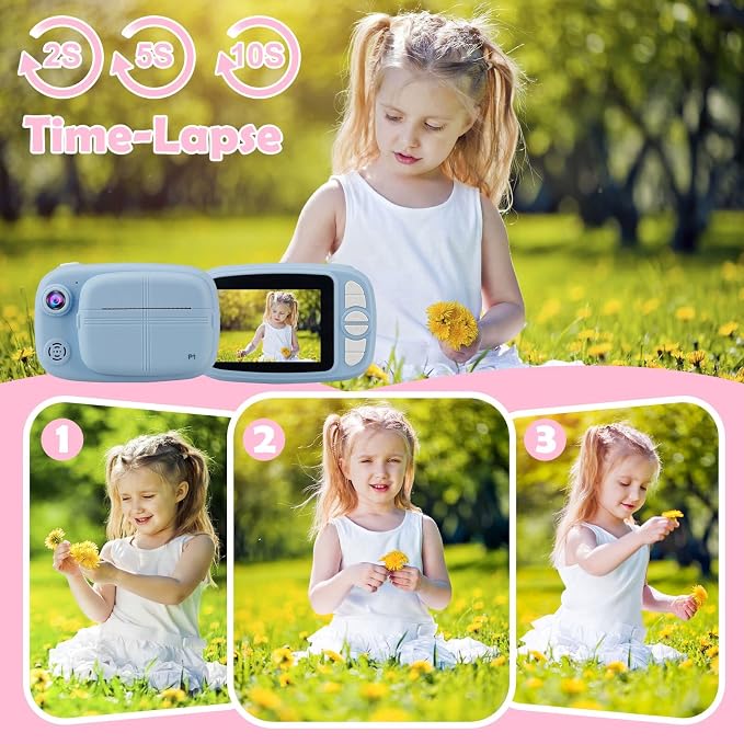 Kids Instant Camera, Mijiaowatch 12MP/1080P Kids Digital Print Camera - Image 4