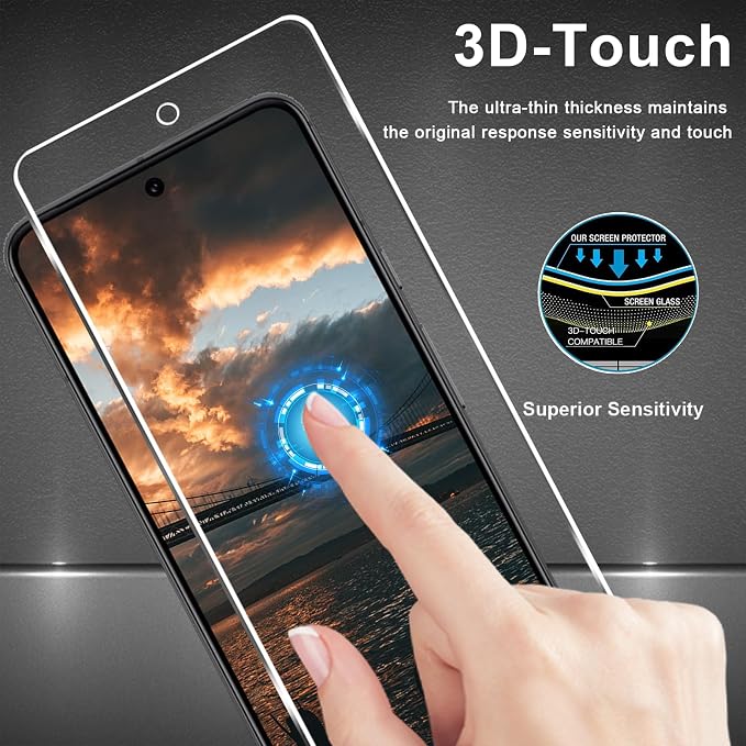 Pixel 8 Screen Protector + Camera Lens Protector, 9H Tempered Glass, - Image 6