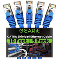 GEARit Cat6A Ethernet Cable 10Gbps Snagless Shielded SSTP, SFTP Shielded by GEARit