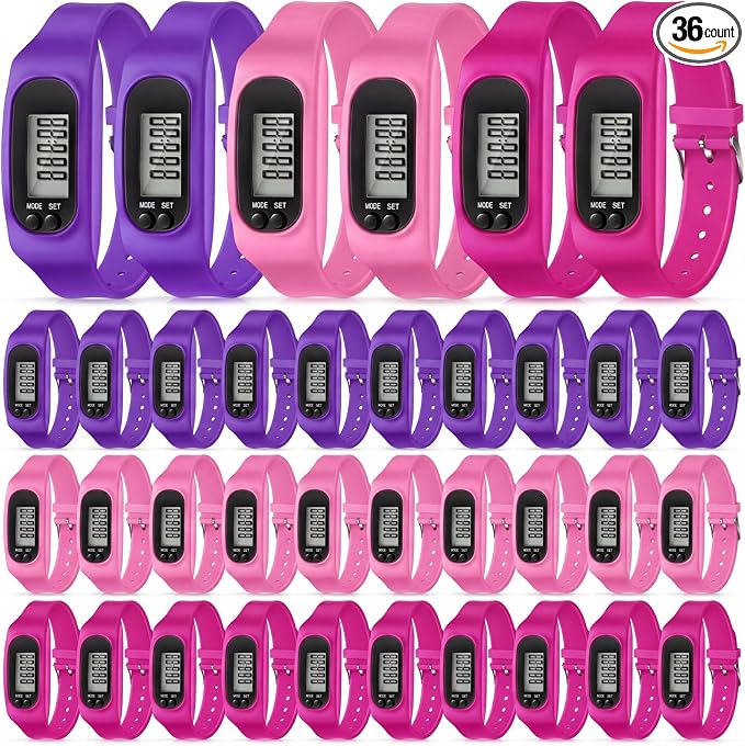 Geyoga Pedometer for Walking Steps and Miles Pedometer Watch Silicone Steps by Geyoga
