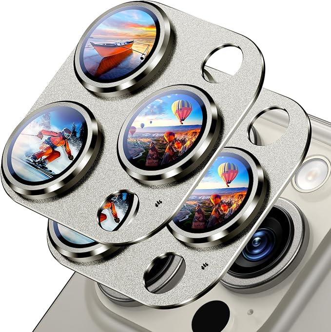 Uyiton Compatible with iPhone 16 Pro/iPhone 16 Pro Max Camera Lens Protector by Uyiton