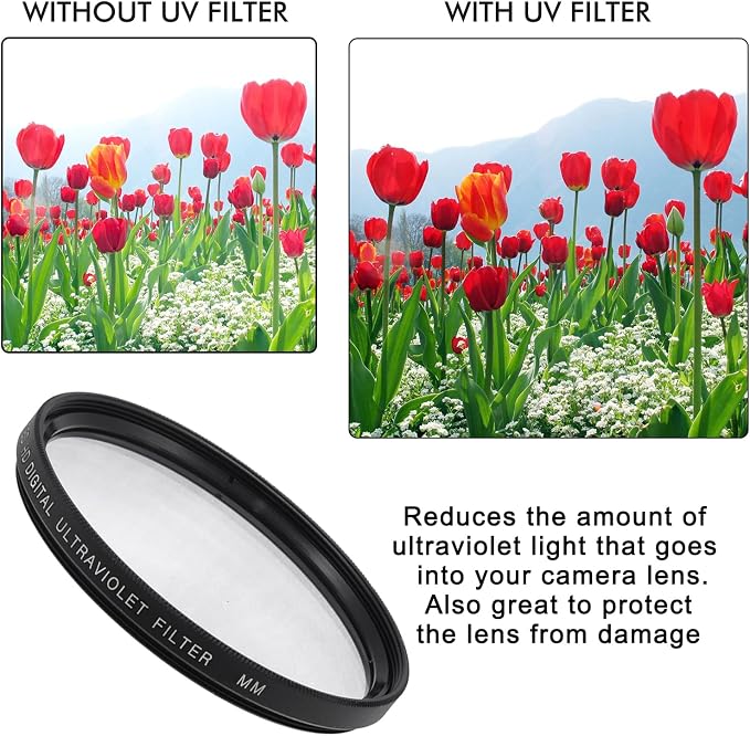 Pro Lens Filter Kit, Includes CPL, FL-D Filters Universal - Image 6