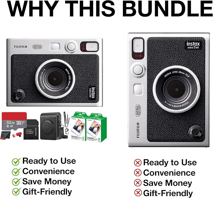 Fujifilm Instax Mini EVO Hybrid Instant Camera Bundle - Image 4