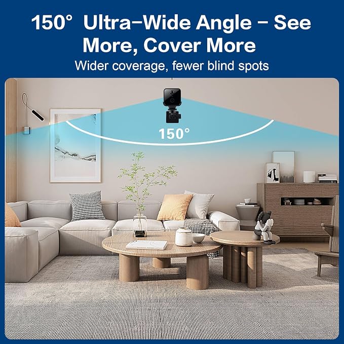 Wireless Small Indoor Security Camera, 32GB SD Card No Monthly Fee, Long - Image 7