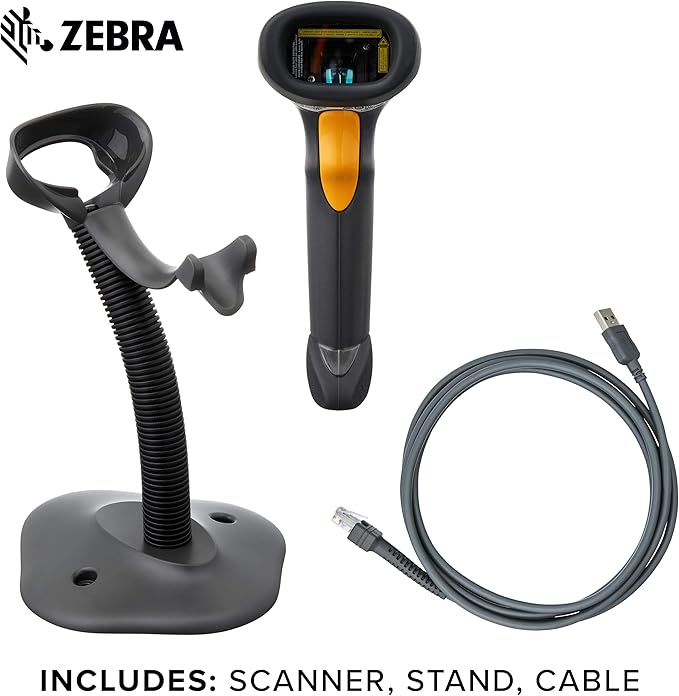 Symbol Zebra LS2208 Series Corded Handheld Standard Range Laser Scanner Kit - Image 2