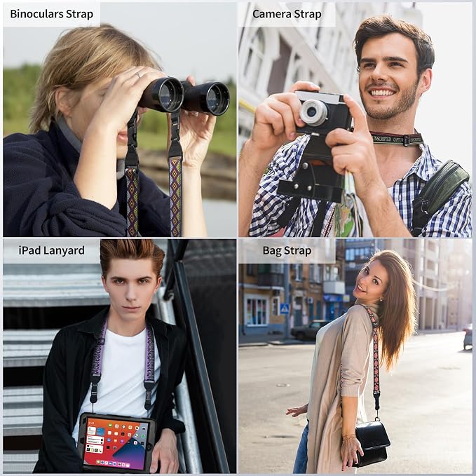 FIEIL Purple Flame Shoulder Strap, Adjustable Camera Strap - Image 2