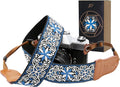 Padwa Lifestyle Blue Floral Camera Strap by PadwaLifestyleCameraStrap