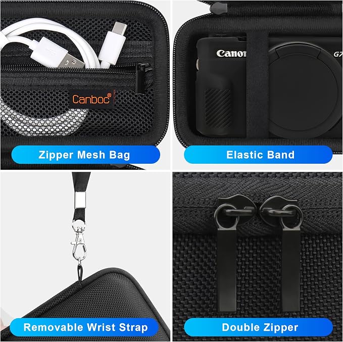 Canboc Camera Case for Canon PowerShot G7 X Mark II Digital Camera, Hard - Image 5