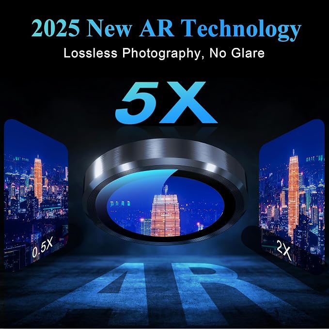 YWXTW Camera Lens Protector for iPhone 17 Pro/iPhone 17 Pro Max, Tempered Glass - Image 4