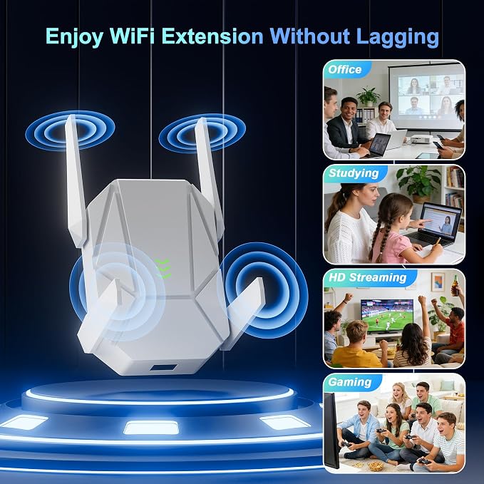 WiFi Extender, 2026 15X Fastest WiFi 6 Booster AX1800 Dual Band 17, 999 sq.ft - Image 6