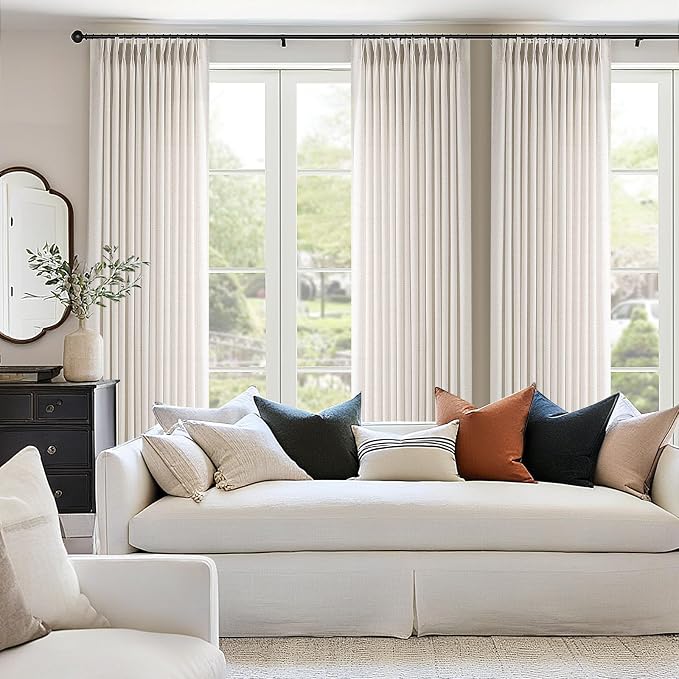 Memory Trained Pinch Pleated Curtains 72 Inches Long, Viral Linen Pinch Pleat - Image 4