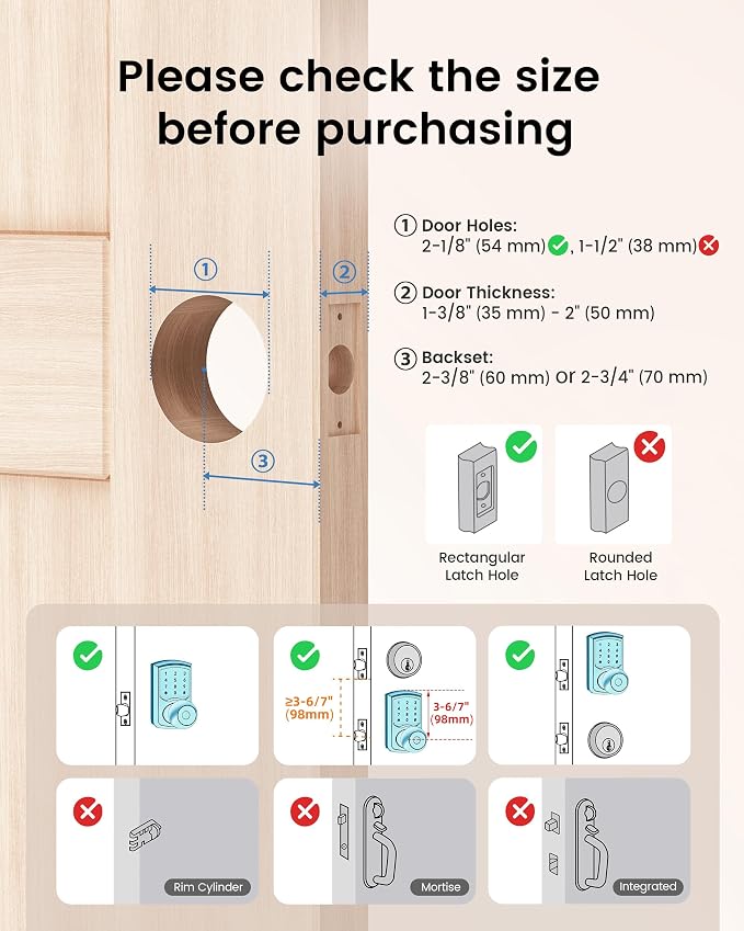Hidalife Keyless Entry Door Lock, Keypad Door Knob - Image 7