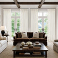 Natural Cream Linen Pinch Pleated 92 Inch Curtains by Twodrapes