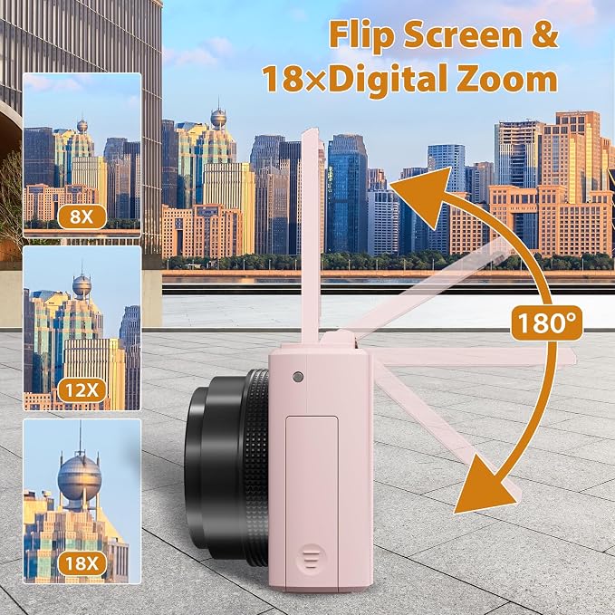 4K Digital Camera for Photography, 64MP Compact Vlogging Camera - Image 4