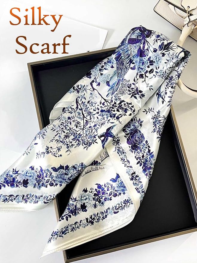 Silky Scarf for Women Lightweight Satin Bandanas Neck Hair Wrap For Sleeping - Image 5