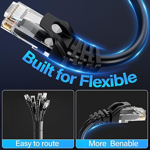 Cat6 Ethernet Cable 10Gbps 10 ft, UTP Ethernet Cable Cat 6, Flexible Bare - Image 4