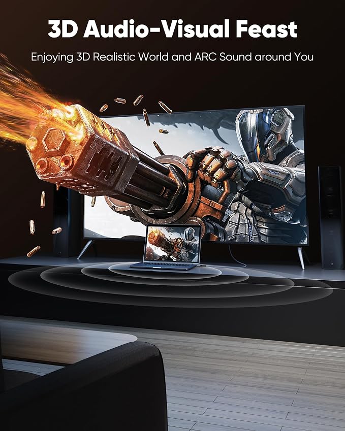 Highwings 4K HDMI Cable 3.3FT/1m 4K@60Hz HDR Braided HDMI 2.0 Cord, 18Gbps High - Image 8