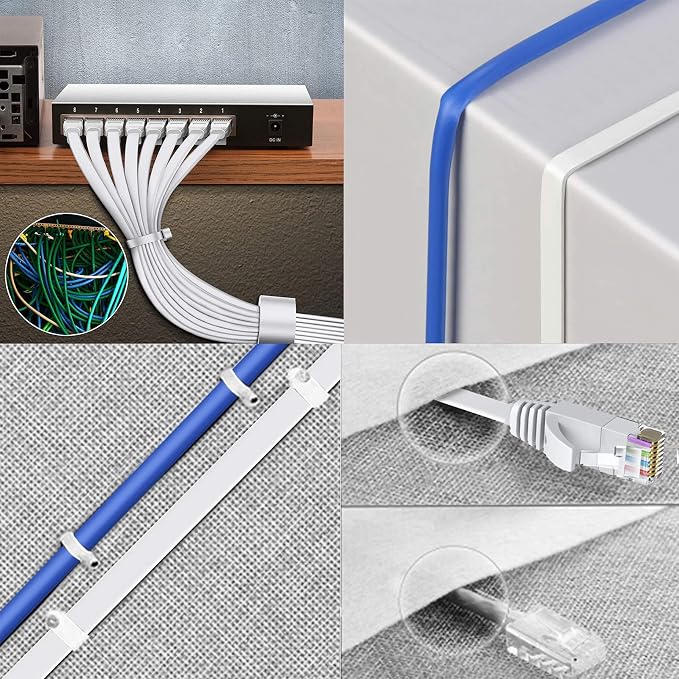 BUSOHE Cat6 Ethernet Cable 20 FT White, Cat-6 Flat RJ45 Computer Internet LAN - Image 6