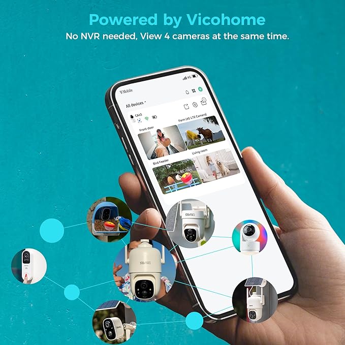 Vicohome 2K Indoor Security Camera, AI Tracking, 24/7 Recording, Pet/Baby - Image 2