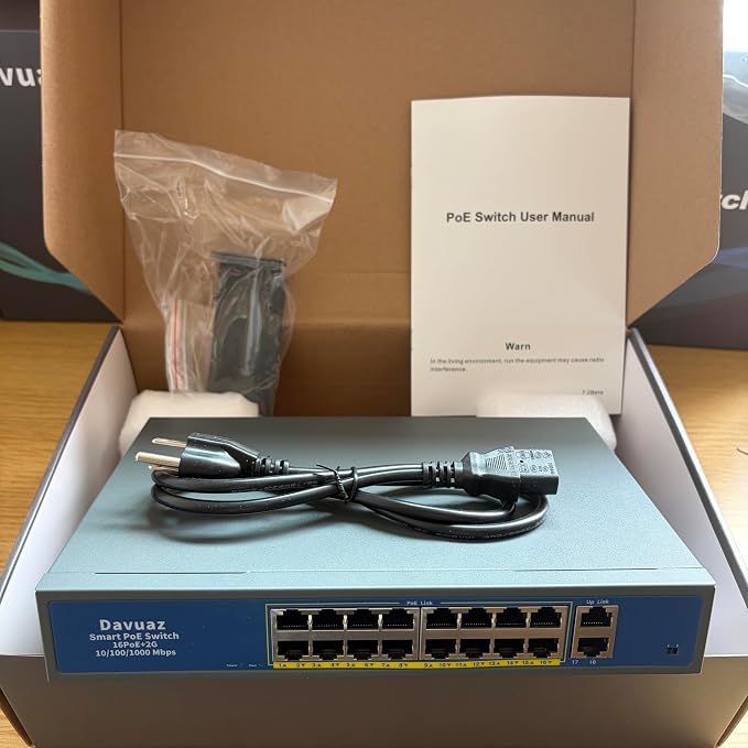 Gigabit PoE Switch 2025 with 16 POE+ Port and 2 Gigabit Uplink Port, - Image 2