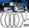 Nilight 4PCS 15.5inch Double Row LED Wheel Ring Lights Pure White by Nilight