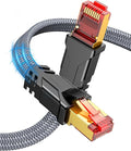 Snowkids Cat 8 Ethernet Cable 10 FT, Braided Heavy Duty High Speed by Snowkids