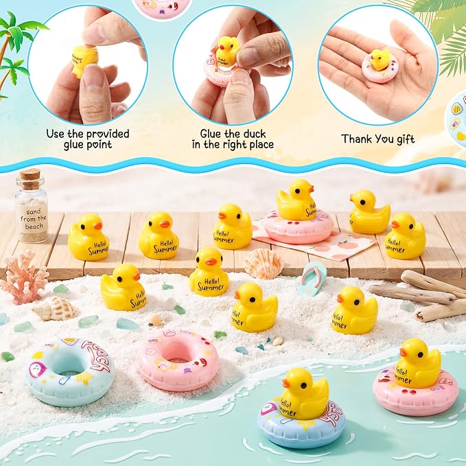Skylety 30 Pcs Summer Resin Ducks Cruise Ducks - Image 3
