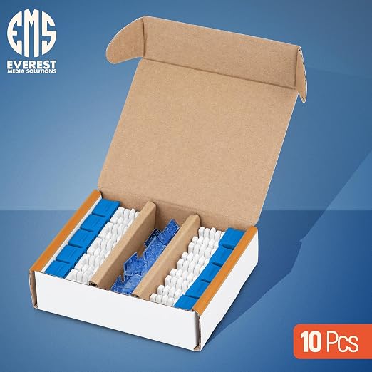 Everest 90° Angled RJ45 Cat5e Keystone Jacks 10-Pack in Blue - Image 2