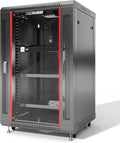 18U Wall Mount Server Rack Cabinet – 19" Network Rack Enclosure, PDU & Shelf by SYSRACKS