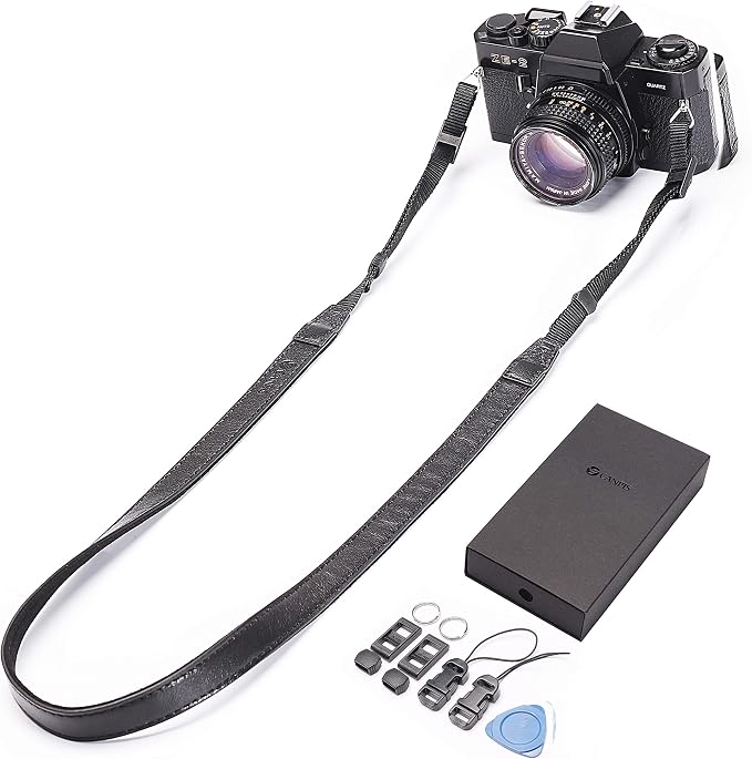 CP008 Leather Camera Shoulder Neck Strap compatible - Image 2