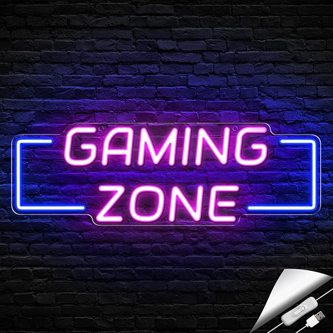 Kavaas Game Zone Neon Signs for Gaming Room Decor by Kavaas