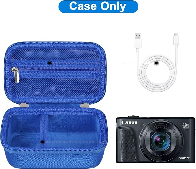 Canboc Carrying Case for Canon PowerShot SX740/ SX730/ SX720/ SX620/ G7X Mark - Image 2