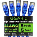 GEARit Cat 6 Patch Cables 5 ft Blue by GEARit