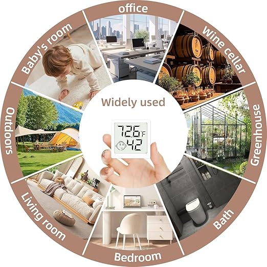 Mini Humidity Meter Hygrometer 12 Pack Room Thermometer Indoor Digital - Image 7