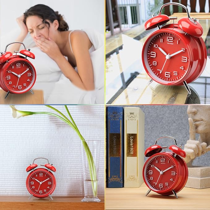 Peakeep 4.5 Inches Twin Bell Loud Alarm Clock - Image 4