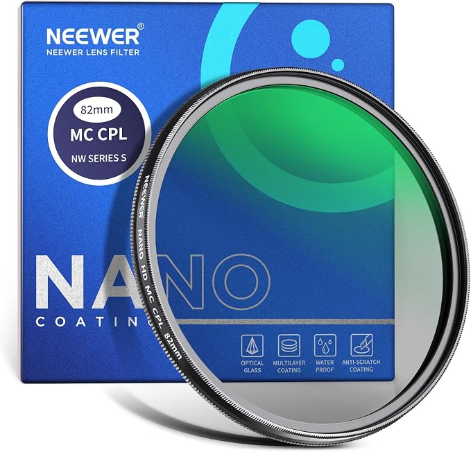 NEEWER 82mm Polarizer Filter, 24 Layer Multi Resistant Nano Coated MC CPL by Neewer