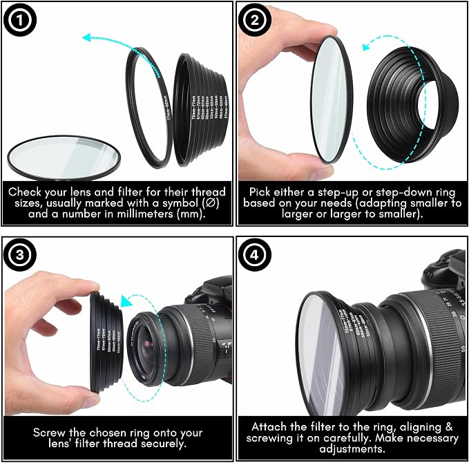 18-Piece Filter Ring Adapter Set - Image 6