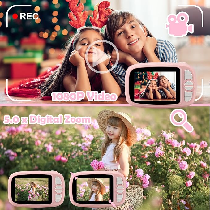 Kids Instant Camera, Mijiaowatch 12MP/1080P Kids Digital Print Camera, 3.5 Inch - Image 3