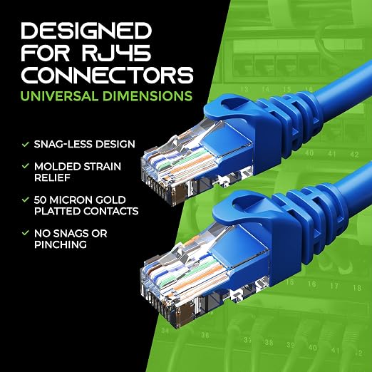 GEARit Cat 6 Ethernet Patch Cable 1.5 ft Blue - Image 6