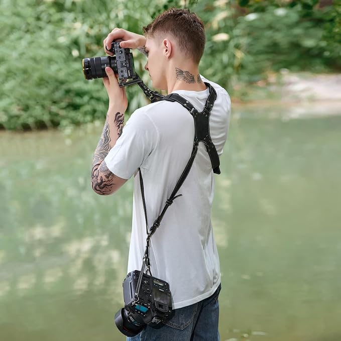 Padwa Lifestyle Black Frosted Dual Camera Harness Strap - Image 8