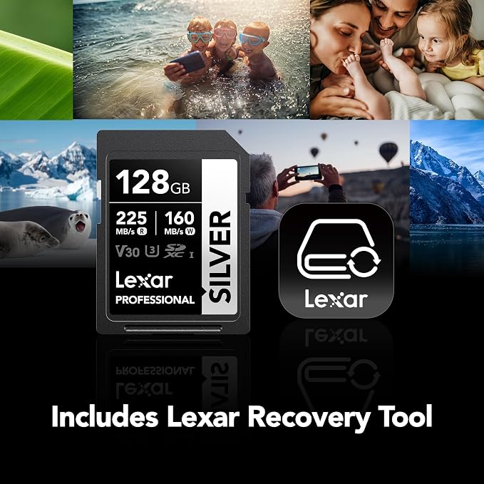 Lexar 128GB Professional Silver SD Card, - Image 7