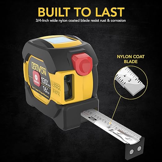 LEXIVON 2 in 1 Digital Laser Tape Measure | 130ft/40m Laser Distance Meter - Image 2